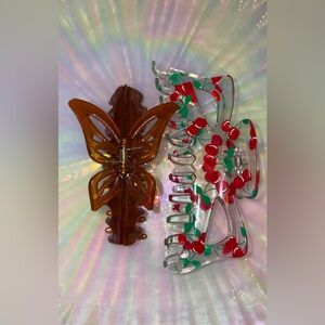 Butterfly and Cherry ClawClips